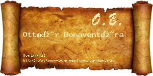 Ottmár Bonaventúra névjegykártya