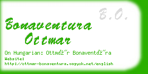 bonaventura ottmar business card